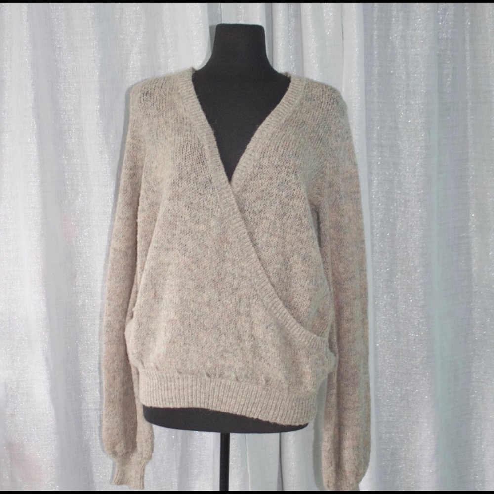 Free People Cross Front Sweater Size S